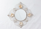 Wrought Frame Decorative Framed Metal Flower Mirror